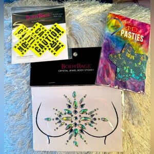 Body crystals, and pasties. Set of 3 💎💎💎